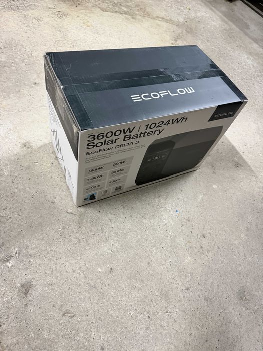 Зарядна станція EcoFlow DELTA 3  1800 Вт / 1024 Вт⋅год / LiFePO4 EU електростанція для дому, UPS, ДБЖ Оригінал Європа 2026