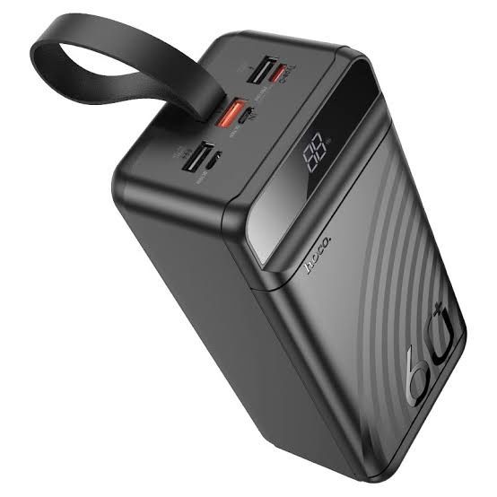 Павер банк портативний акумулятор Hoco J123C 60 000 mAh акб з лампою with LCD and LED lamp 22.5w