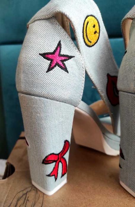 Buty szpilki na słupku słupek sandały koturn