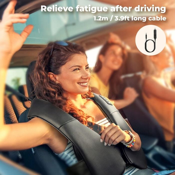 Masażer Shiatsu Szyi Pleców Karku Ogrzewanie 8 Kul 230/12V