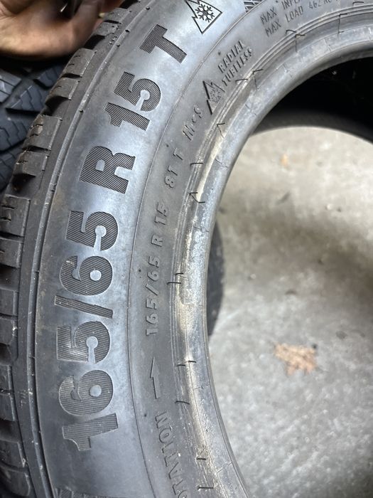 2x 165/65/15 Continental WinterContact TS850 idealny stan 7,5mm zimowe