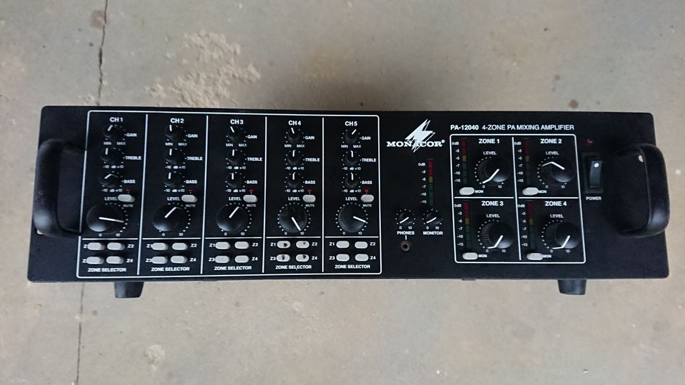 Wzmacniacz matrycowy 4-strefowy, mono, multi-room, 4x120W RMS-MONACOR