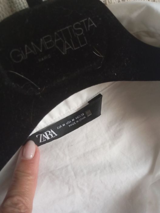 ZARA M-XL owersizowa luźna sukienka szmizjerka biała bawełniana