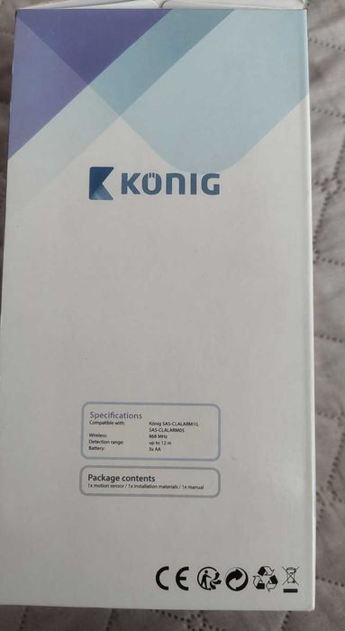 Bezprzewodowy czujnik ruchu König SAS-CLALMS10