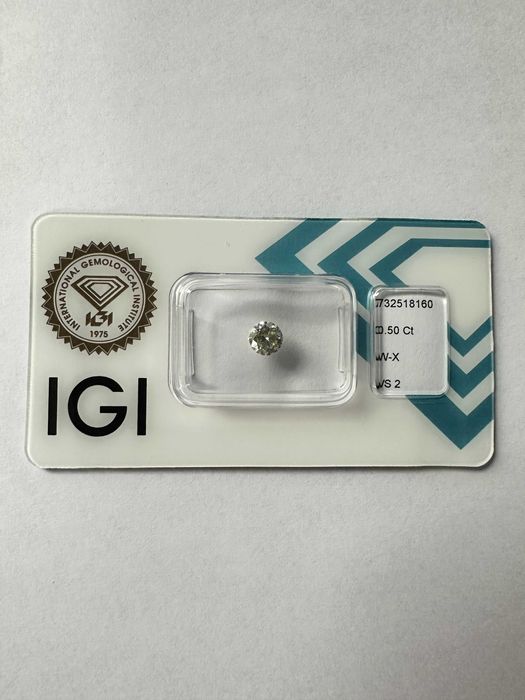 Naturalny diament 0,50 ct IGI – okrągły brylant – CERTYFIKAT