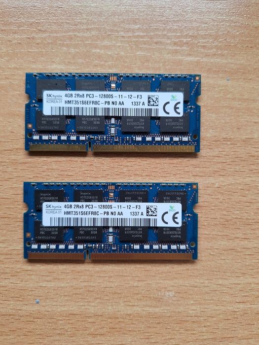 Pamięć RAM 8GB - 2 x 4GB DDR3 SODIMM 1600MHz PC3-12800S