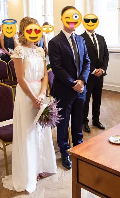 Suknia ślubna Boho, wzrost 160, rozmiar 34(XS)