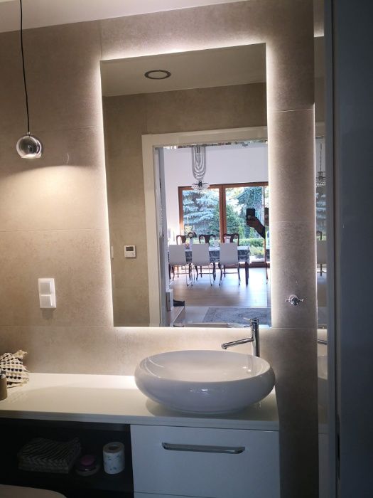 Lustro do Łazienki Lustra Łazienkowe TORUŃ BYDGOSZCZ Szklarz Na Wymiar