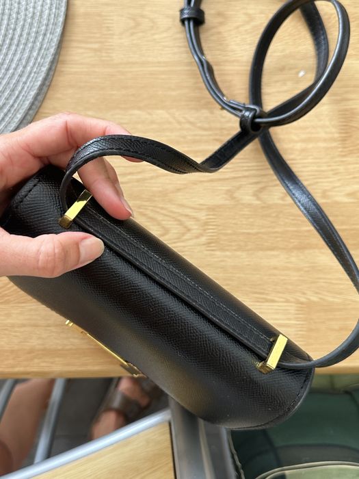 Hermes constance torebka crossbody czarna zlote detale