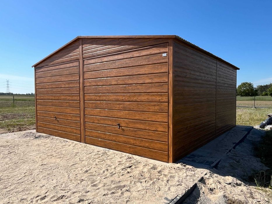 Garaż Blaszany Blaszak 6x5 Dach Dwuspadowy