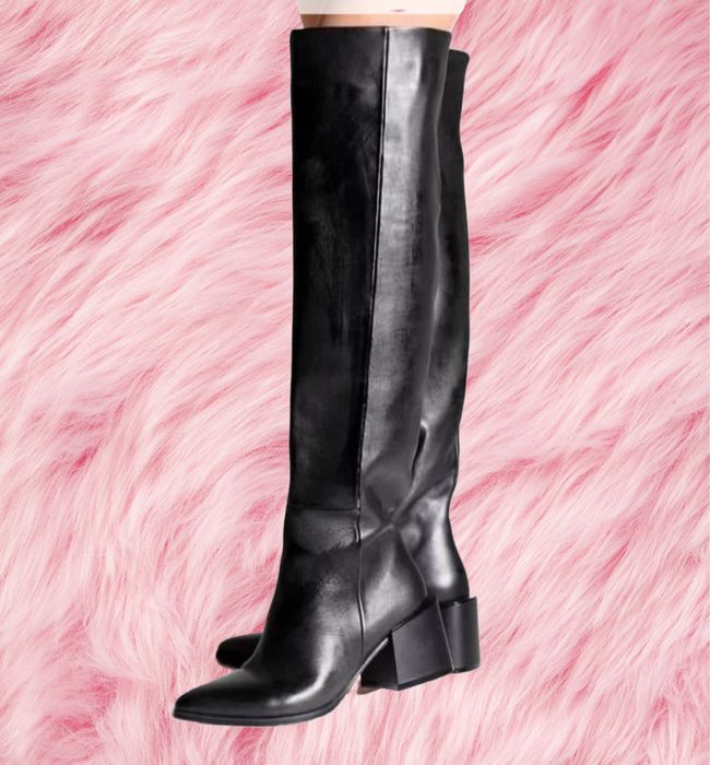 Шкіряні ботфорди