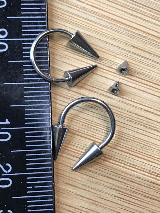 2szt Piercing  septum 10mmx1.2 STAL + 2 szt sruby