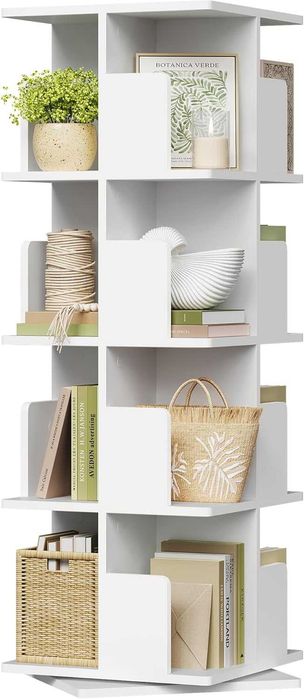 Estante Giratória 360º (Estilo Árvore) – 4 Níveis – Branca – Como Nova