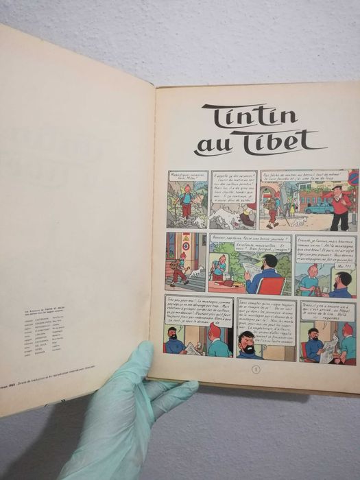 Tintin - 1° Edição Belga (1960) - Livro "Au Tibet".