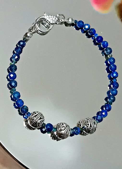 Bransoletka z naturalnego kamienia lapis lazuli