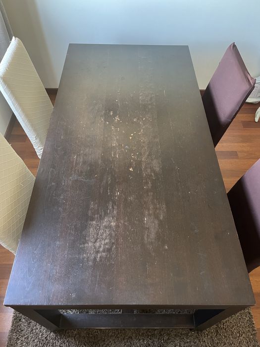 Conjunto mesa de sala + 4 cadeiras