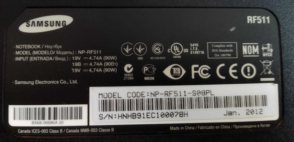 Samsung 15.6 cala NP-RF511 , i5/8GB/SSD250 Windows 10
