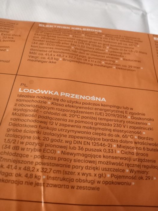 Lodówka przenośna elektryczna