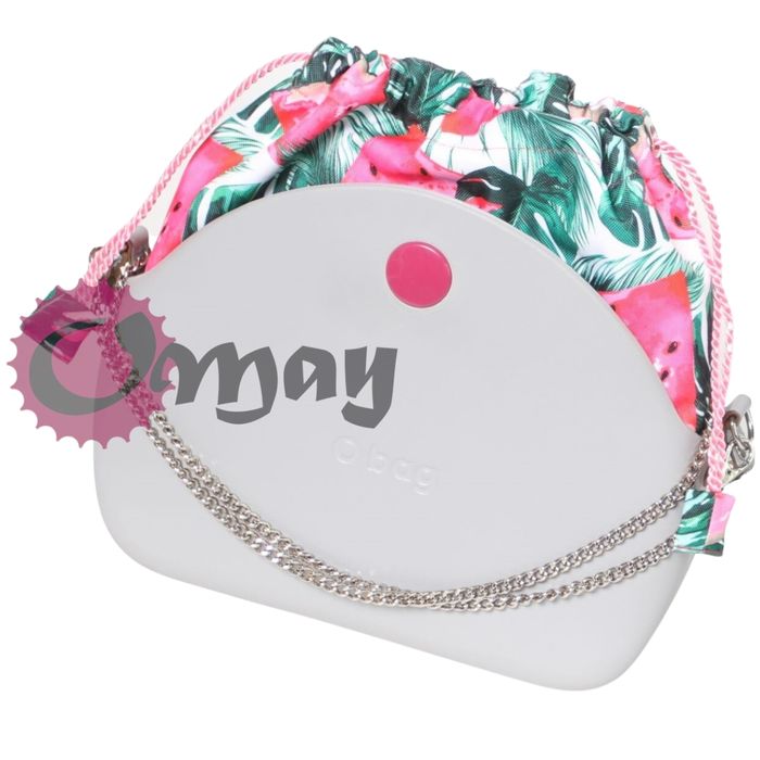 Różowy organizer OBAG MOON LIGHT worek arbuzy 2 kieszenie komin OMAY
