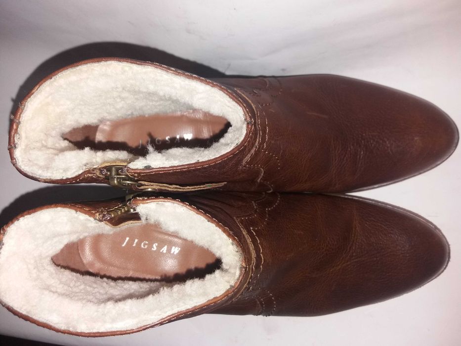 Jigsaw ботинки казаки женские рыжие р.38 Англия