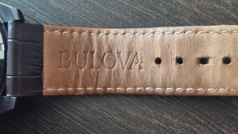 Zegarek Bulova automatyczny złoty brązowy pasek oryginalny