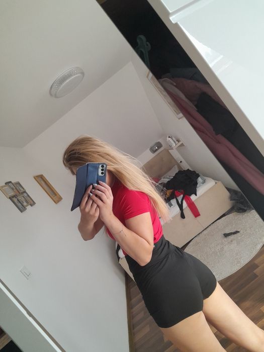 Spodenki szorty wysoki stan materiałowe sexy dopasowane xs s