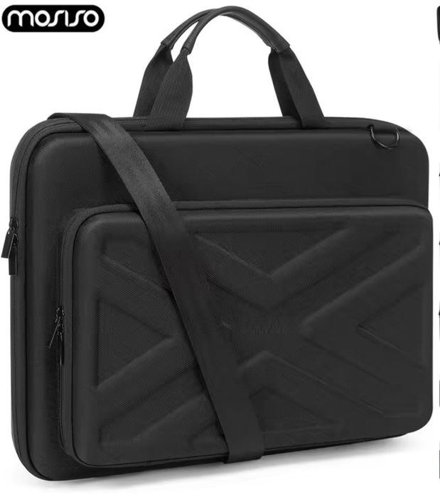 Сумка кейс для ноутбука 17" діагональ синя металік