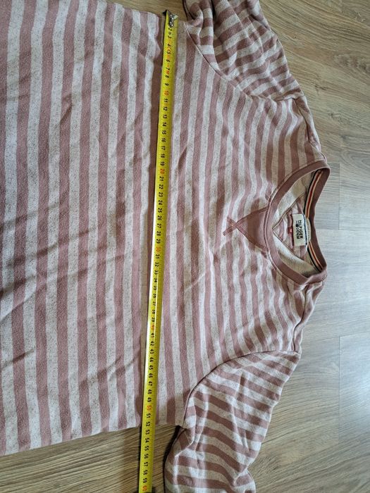 Bluza pudrowa w paski m hilfiger