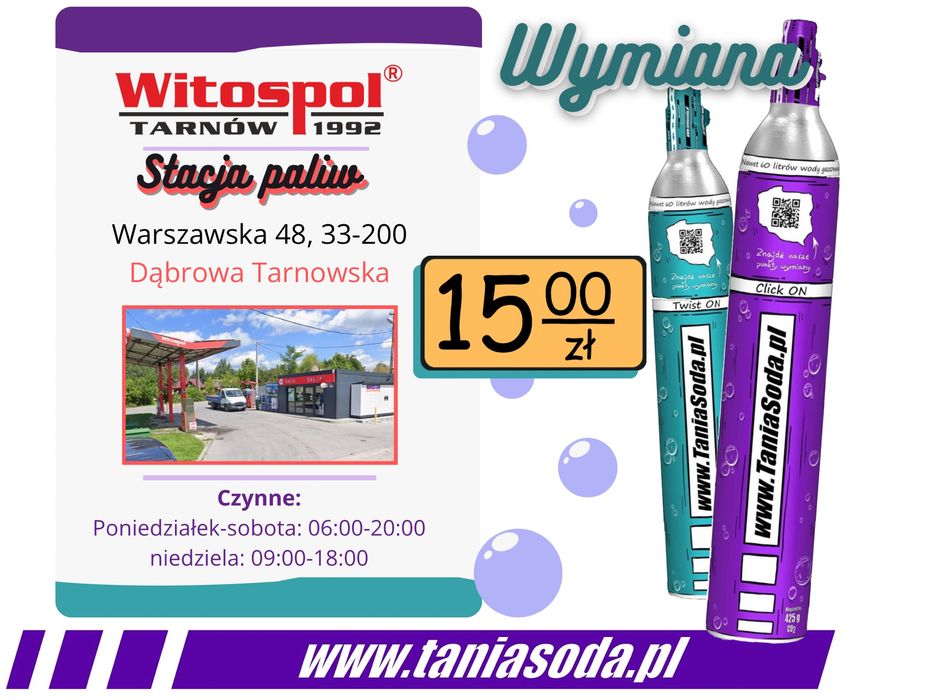 Gaz Soda CO2 425g do saturatorów Stream quick on twist on connect