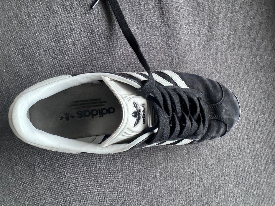 Adidas Gazelle 41 42 8 czarne buty adidasy używane czarno białe