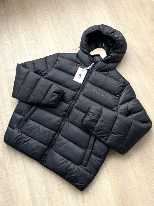Оригінал Champion Jacket Зимова Куртка Пуховик Мужская Черная Новая