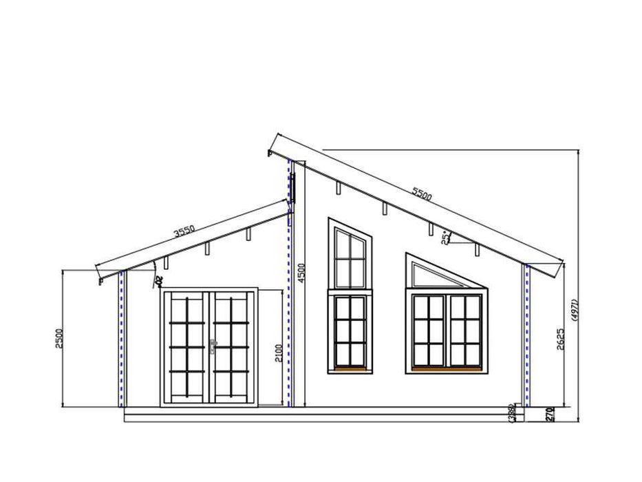 Casa de Madeira T.4 Bungalow Pré-Fabricada