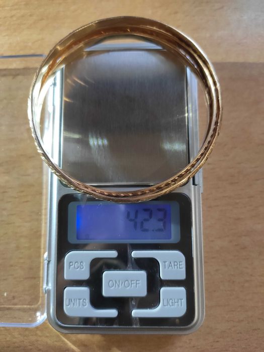 Złote sztywne Bransoletki bangle 3szt. próba 583 42,3g