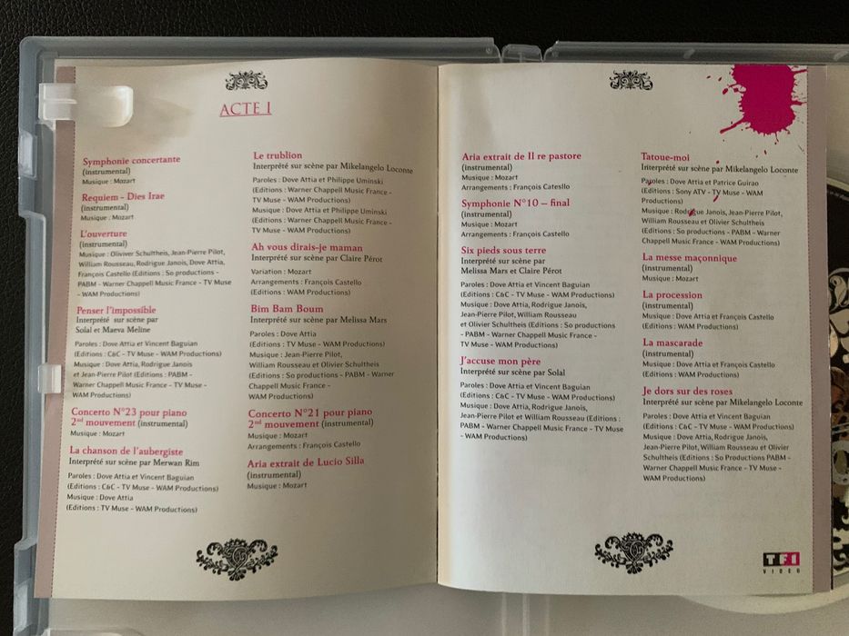 DVD original Mozart Ópera Rock