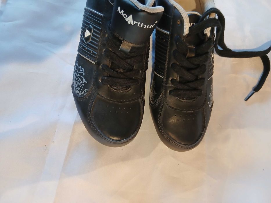 Buty damskie 37 24cm czarne skórzane McArthur MC15