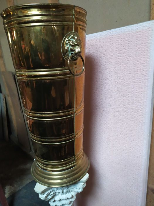 Kubeł duzy mosiężny Antyk