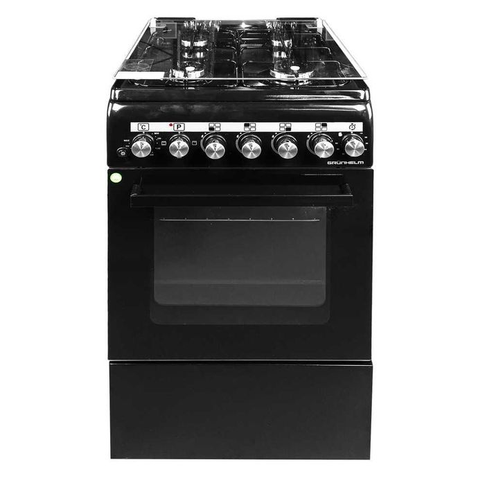 Плита газоелектр. FLG5612MB 50см. чорна  (GRUNHELM)