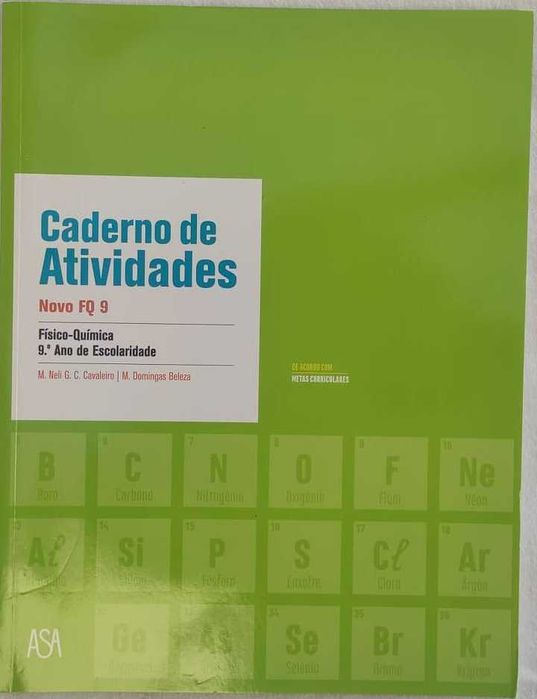 Livro de atividades NOVO de Físico-Química 9º ano - Novo FQ 9