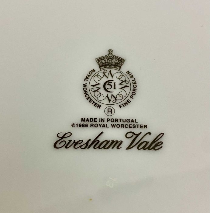 Lote 21 Peças Royal Worcester (Evesham Gold & Herbs) - Ouro 22k