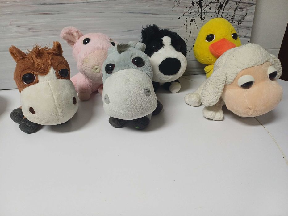 Peluches de animais de quinta 6 unidades