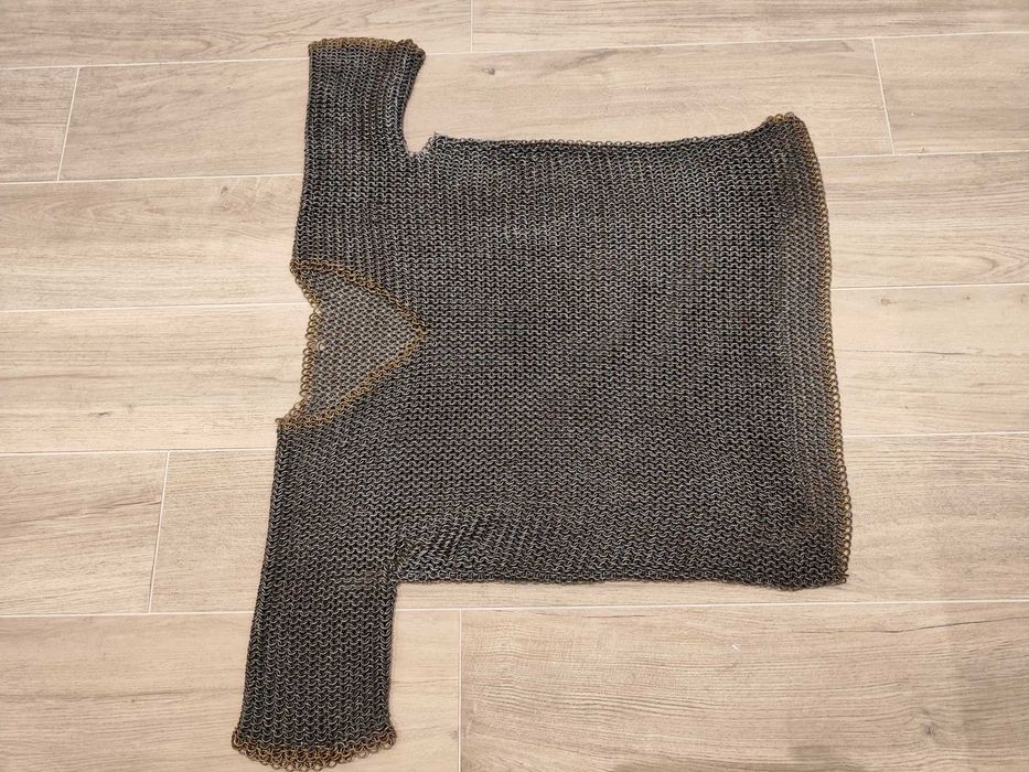 Kolczuga zdobiona - splot 4w1 kołeczka 8/2 mm - 14.5 kg