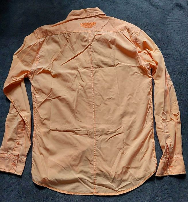 Pomarańczowa koszula Scotch & Soda; roz. L; bawełniana; UNIKAT!