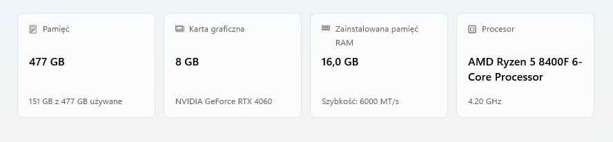 KomputerAm5 Ryzen 5  DDR5-RTX 4060 16GB  SDD Gwarancja 08/2027lub zam
