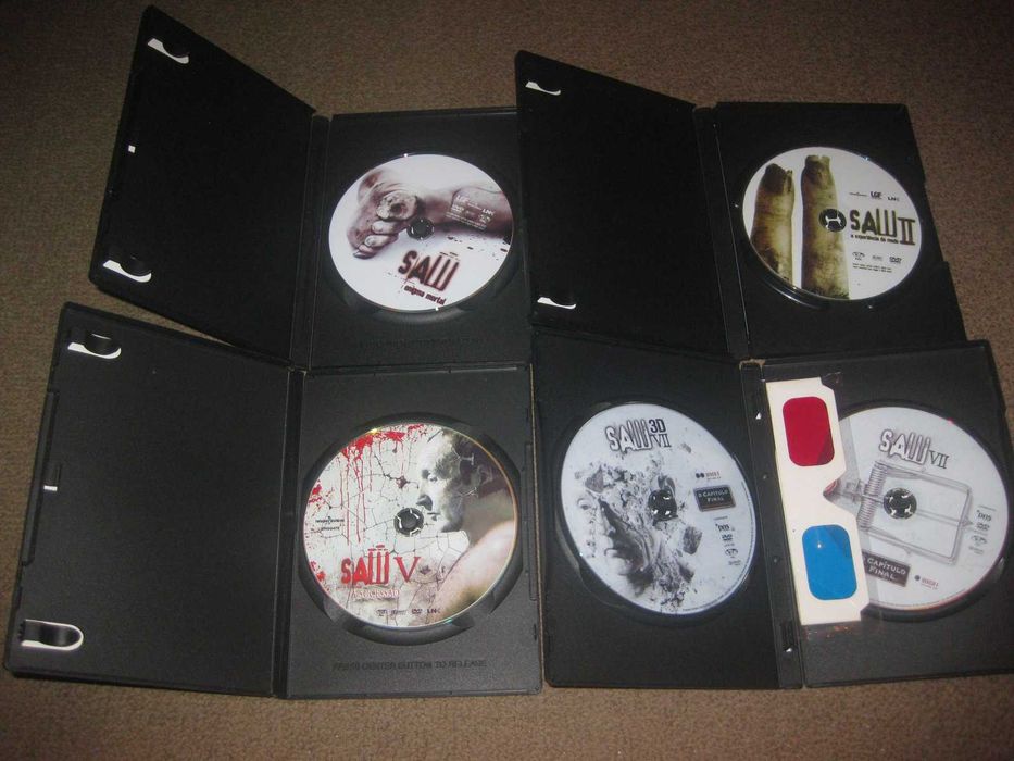 4 DVDs da saga "Saw"