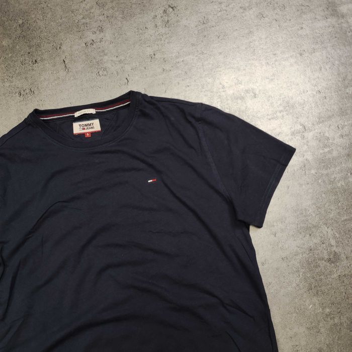 MĘSKA Granatowa Koszulka PREMIUM Tommy Hilfiger Małe Logo TH Haft
