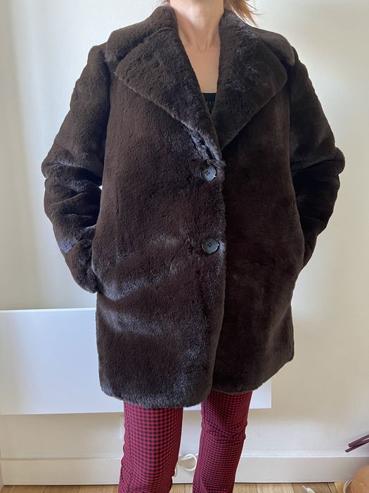 Casaco de pelo e pele sinteticos ZARA