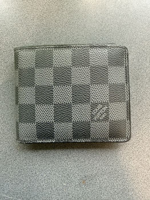 Portfel w stylu LV Damier Graphite – stan dobry