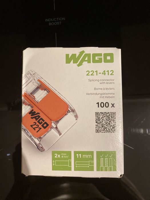 Szybkozłączki WAGO 221-412 Oryginalne 100 szt. (Paczka) NOWE