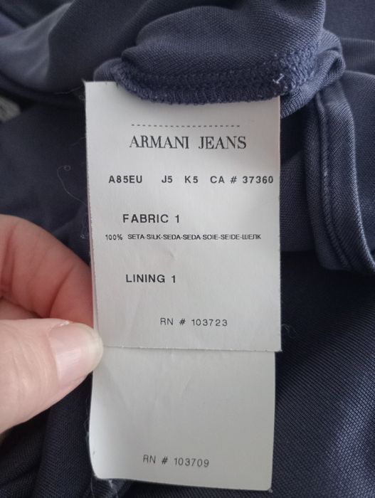 Vestido cocktail seda Armani Jeans t.S
