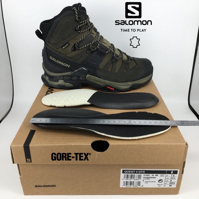 Мужские кожаные ботинки берцы Salomon QUEST 4 GTX 41 1/3 оригинал